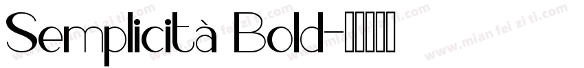 Semplicità Bold字体转换